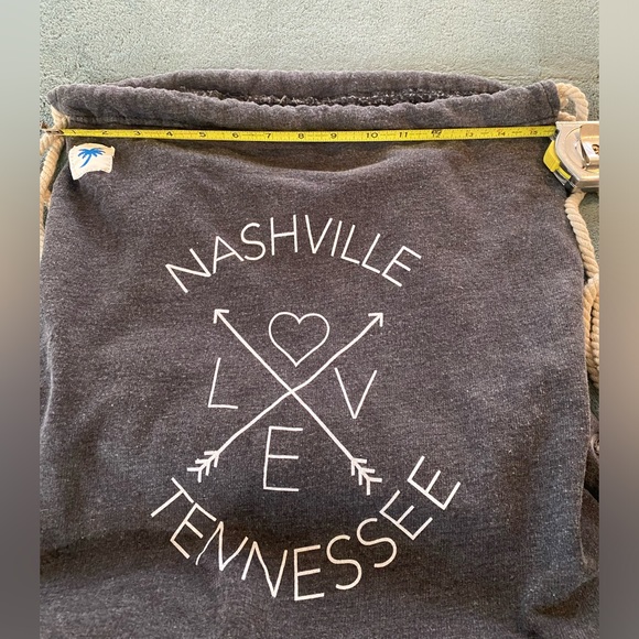 Nashville Tennessee soft gray drawstring bag - Picture 5 of 5